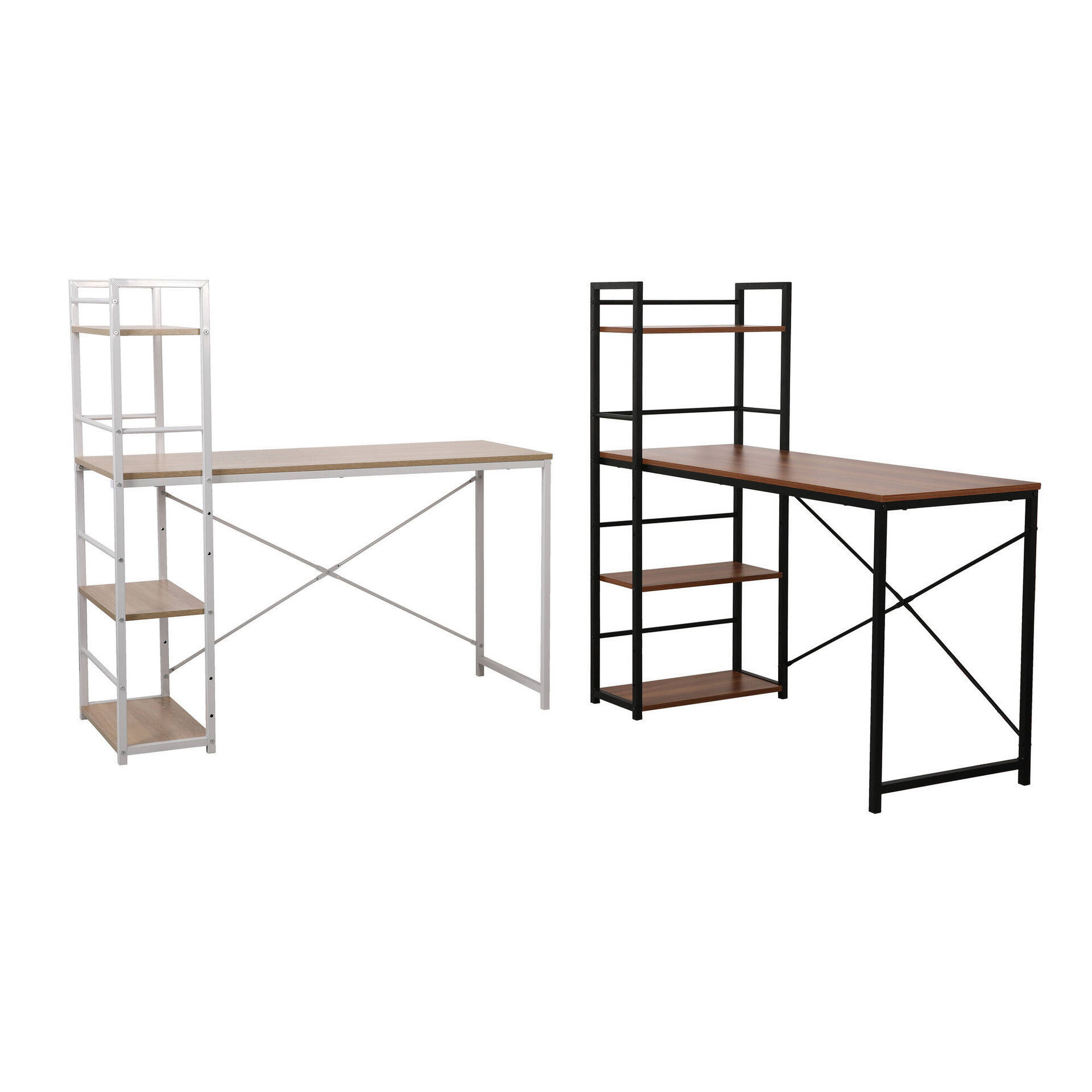 Secret&aacute;ria com Estante 120x52cm Branca Kasa