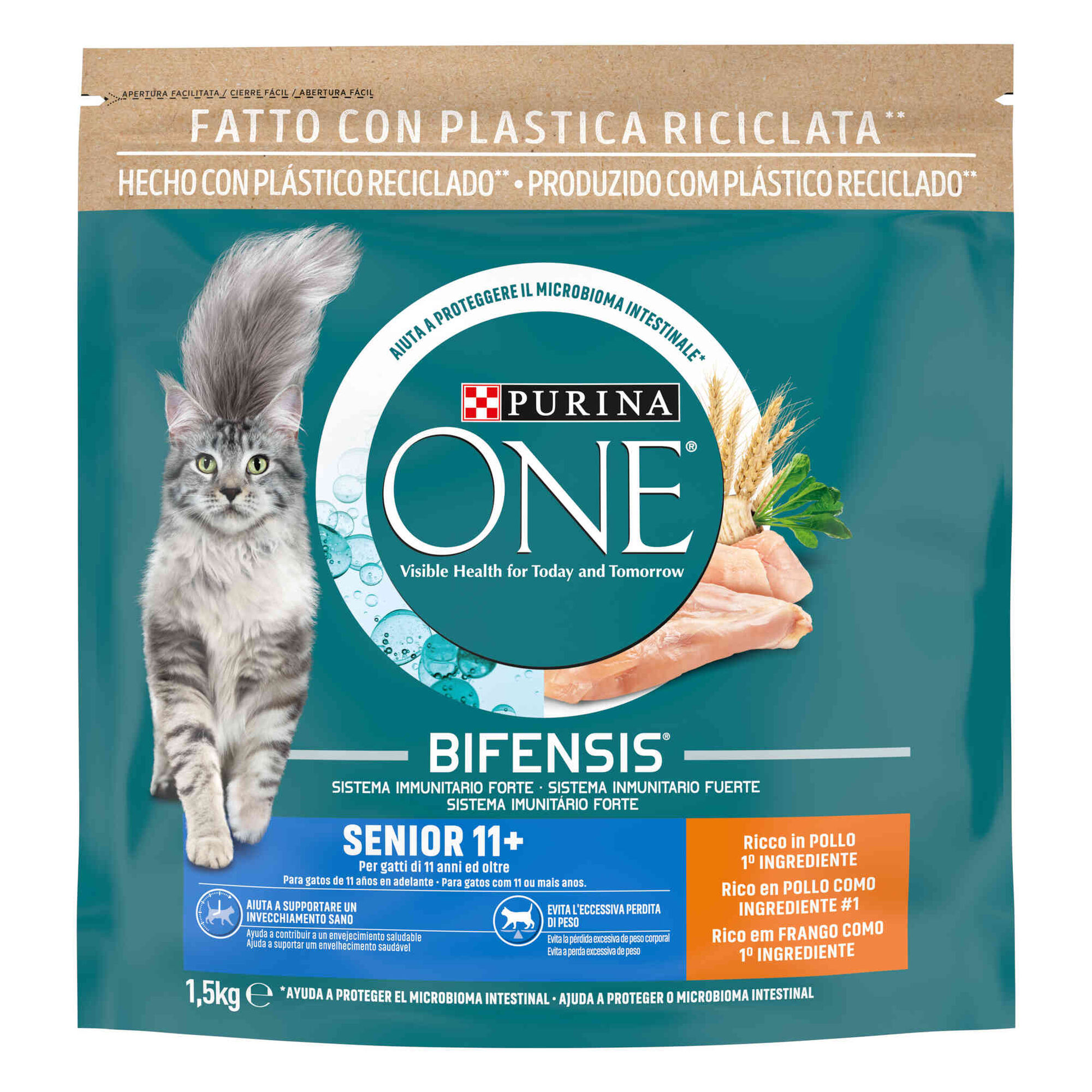 Ra&ccedil;&atilde;o para Gato S&eacute;nior Mini Frango Purina One