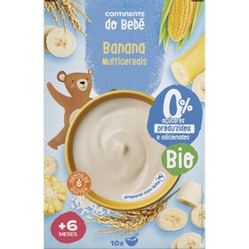 Papa Infantil Farinha Multicereais Banana Continente do Beb&eacute;
