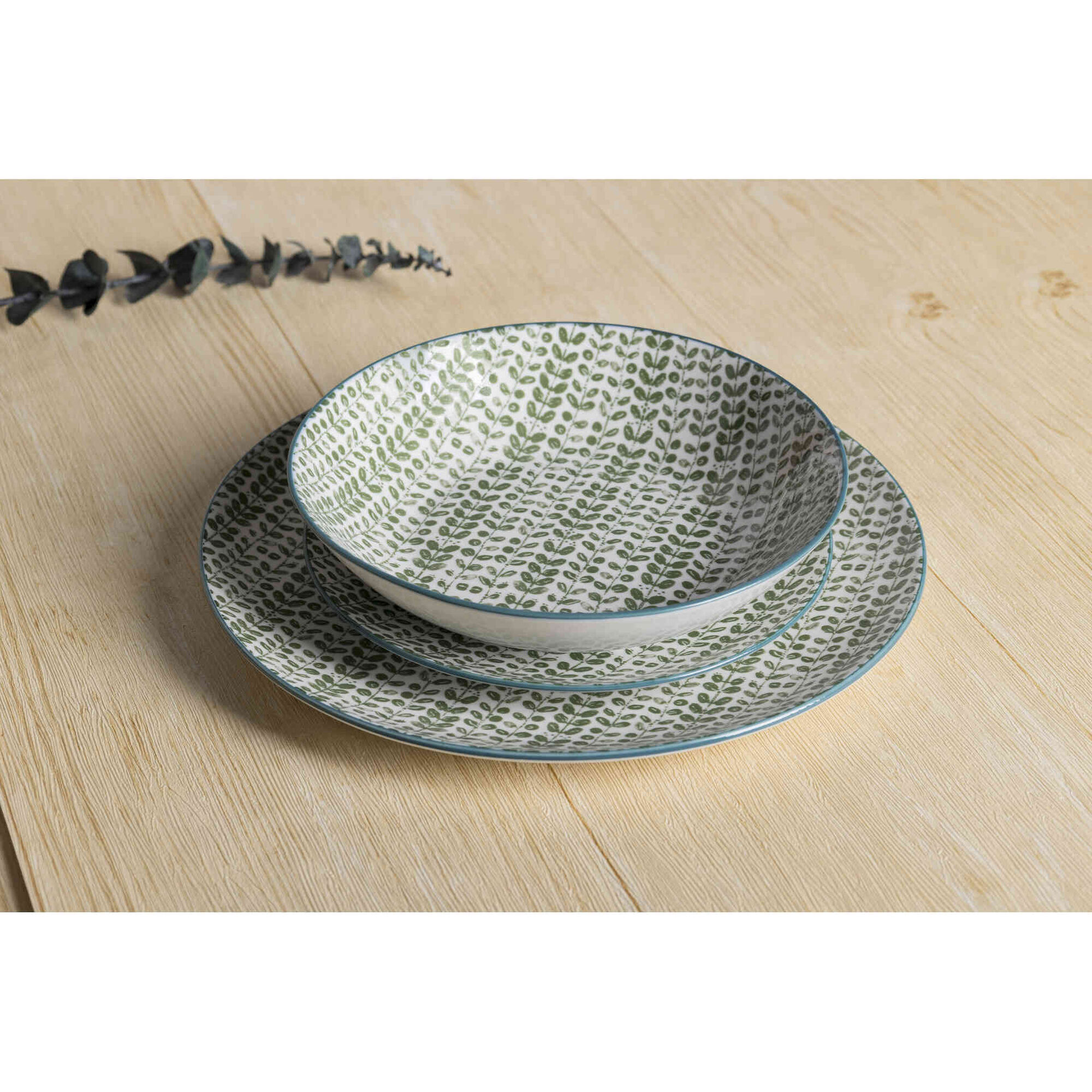 Servi&ccedil;o de Mesa 4 Pessoas Verde Amarante Kasa