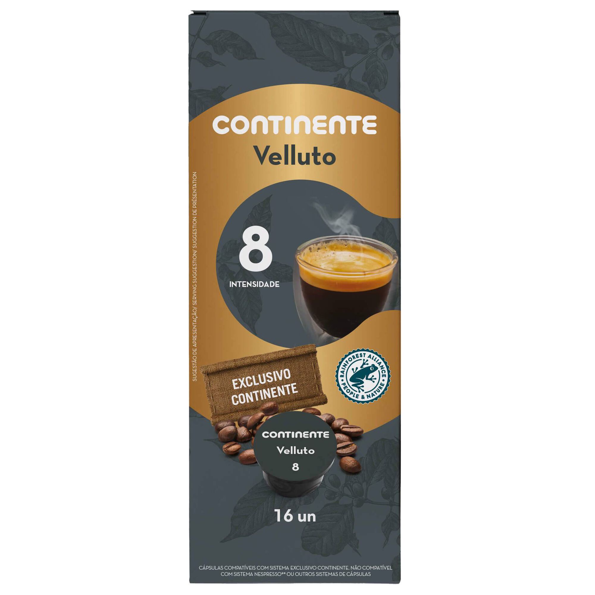 Cápsulas de Café Velluto Int 8