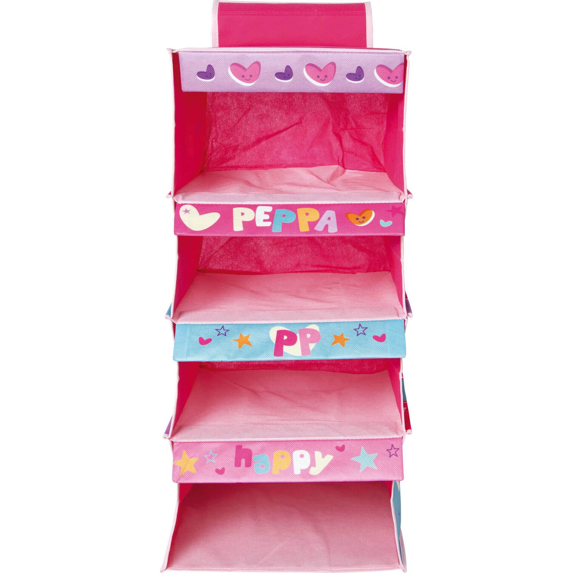 Organizador de Armário Suspenso de 4 Andares Peppa Pig