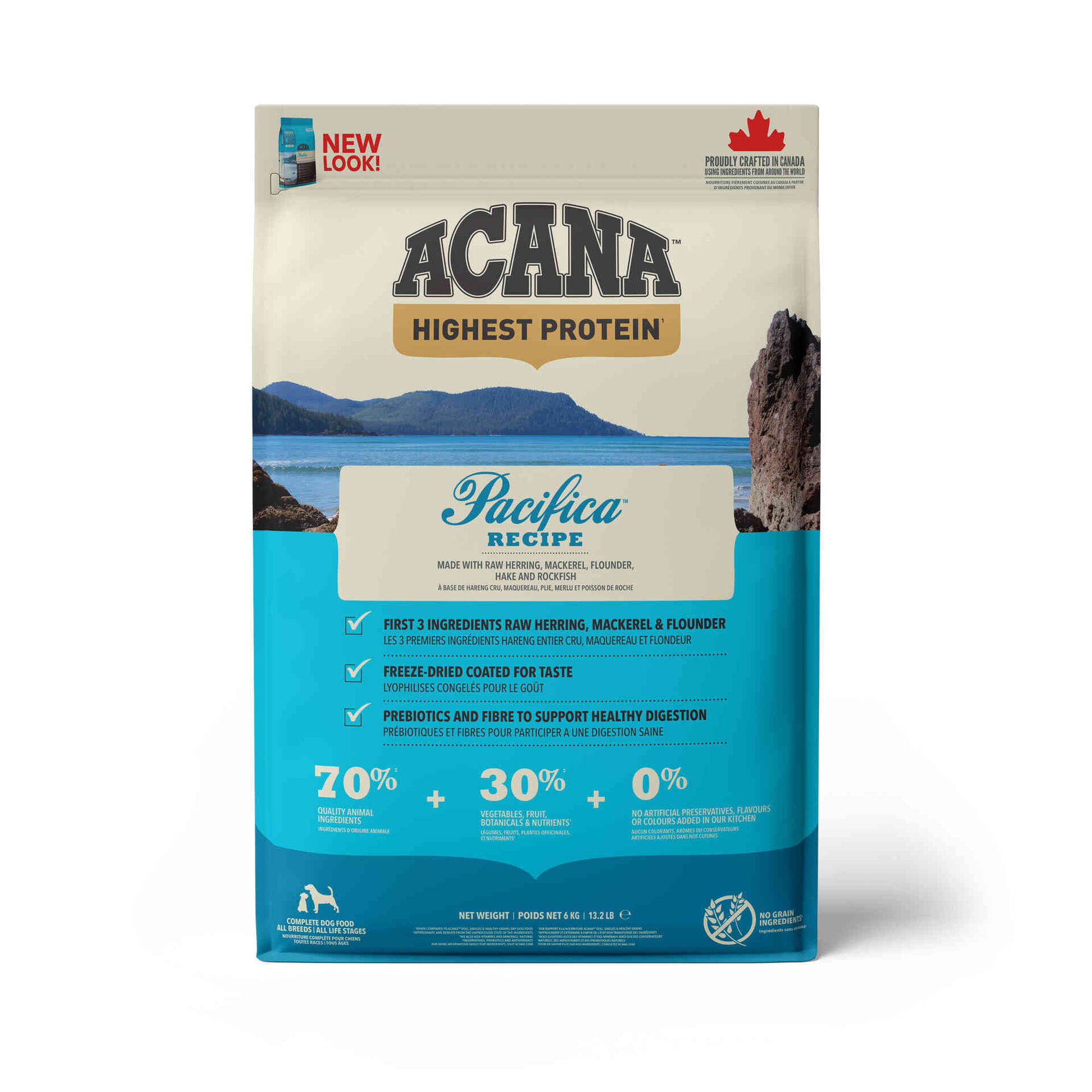 Ra&ccedil;&atilde;o para C&atilde;o Highest Protein Pacifica Recipe Acana