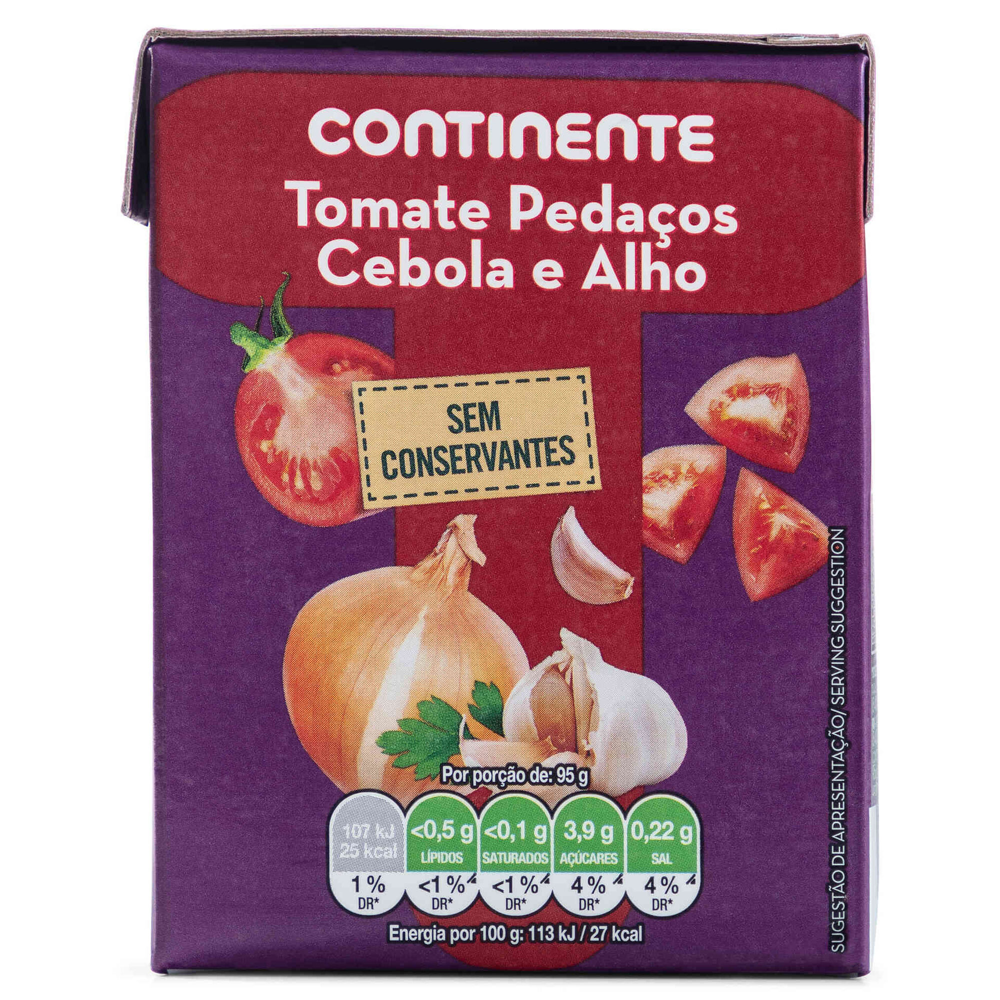 Tomate em Pedaços com Cebola e Alho