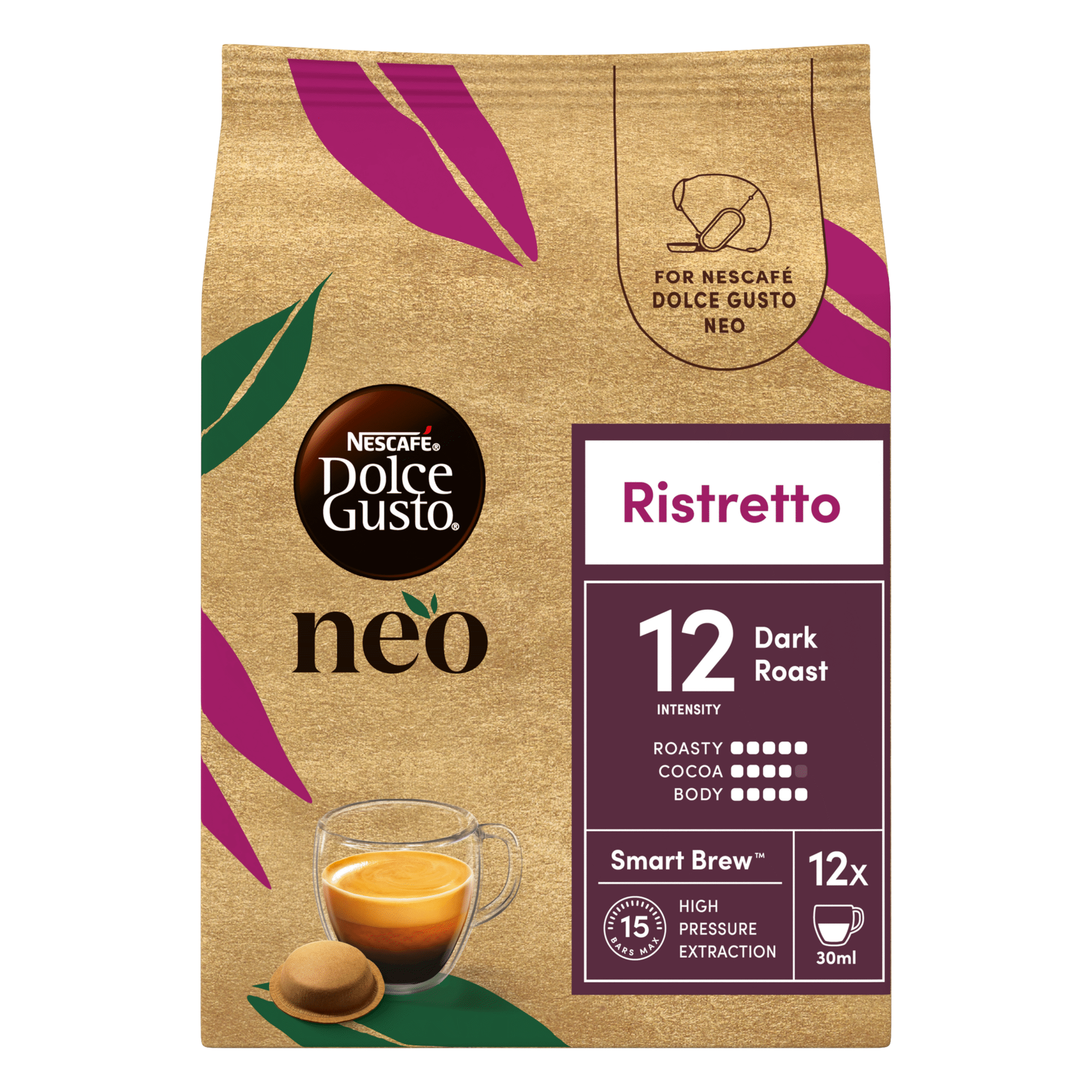 C&aacute;psulas de Caf&eacute; Ristretto Int 12 Nescaf&eacute; Dolce Gusto Neo