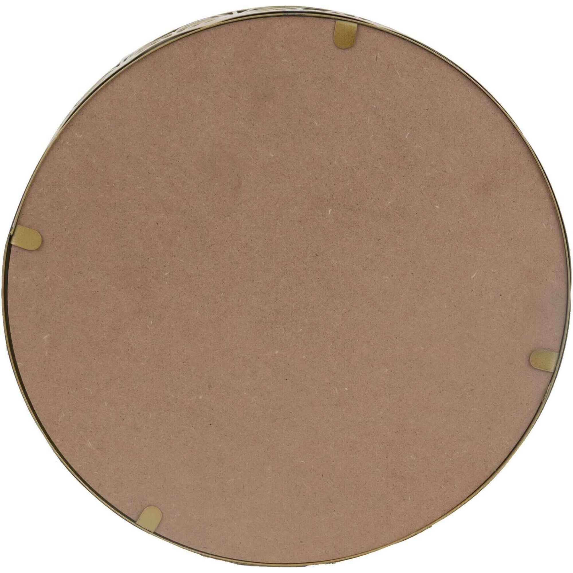 Tabuleiro Redondo Dourado 25cm Kasa