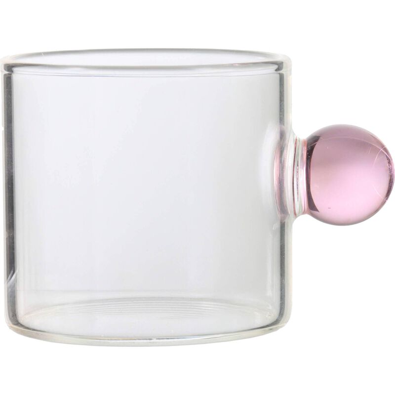 Copo Café 90ml com Asa Bola Rosa Kasa