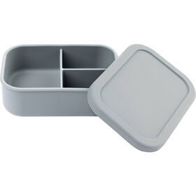 Caixa de Alimentos com Divisões Silicone Cinza Caixa de Alimentos com Divisões Silicone Cinza