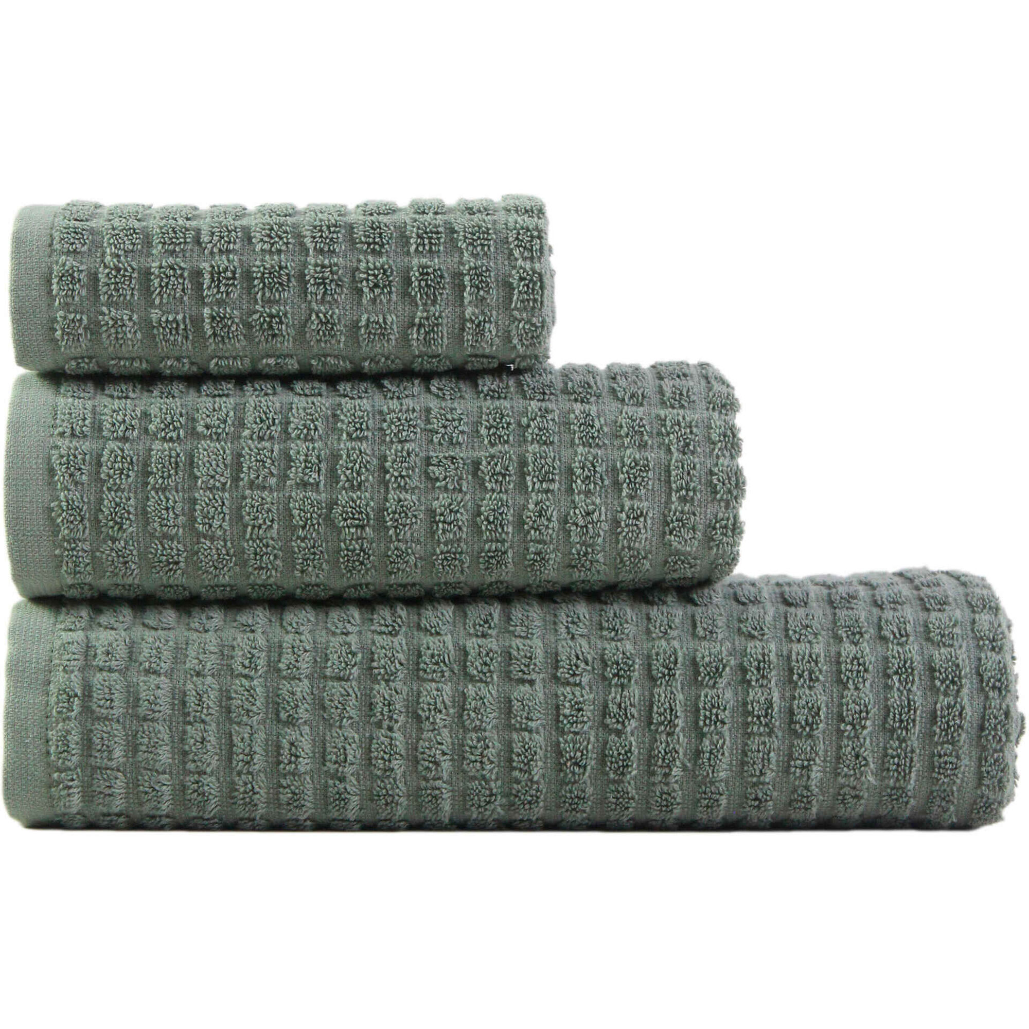 Conjunto 3 Toalhas 450g/m2 Lotus Verde Kasa