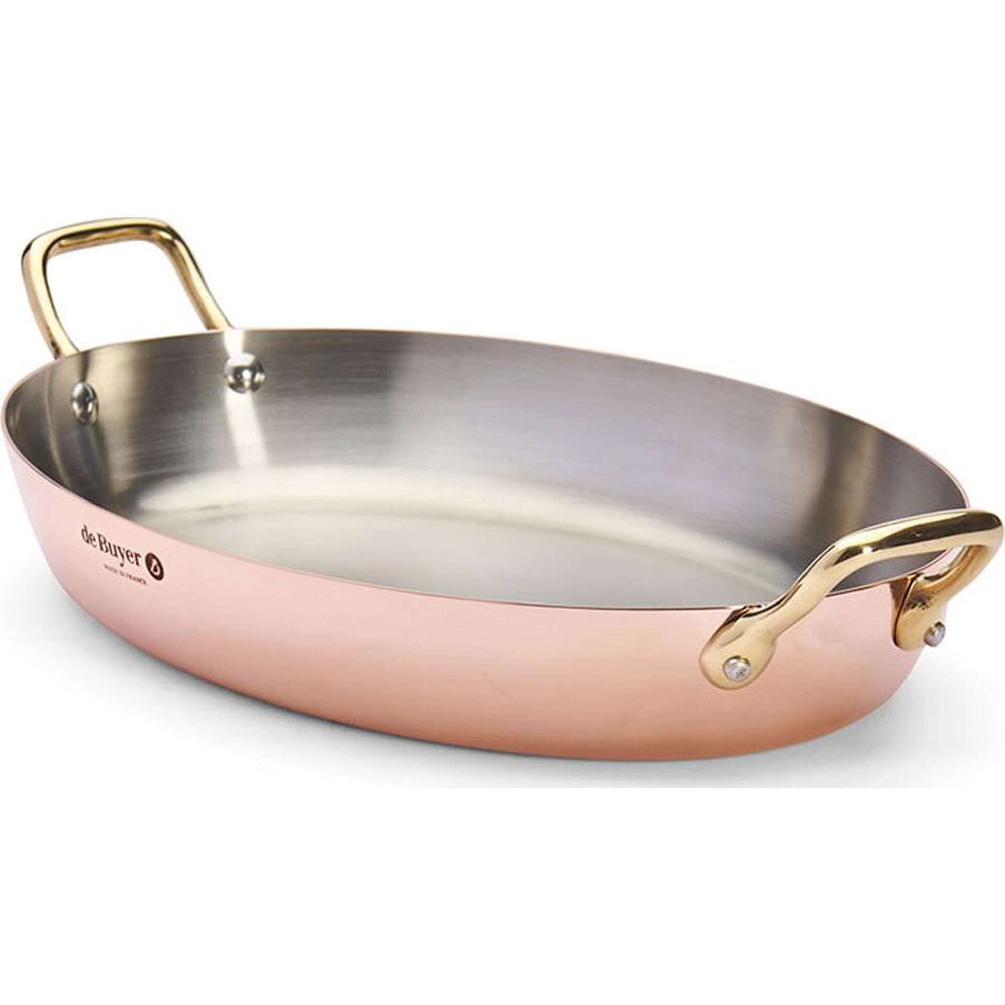 Assadeira Oval Cobre e Inox 32 x 23 cm Inocuivre deBuyer
