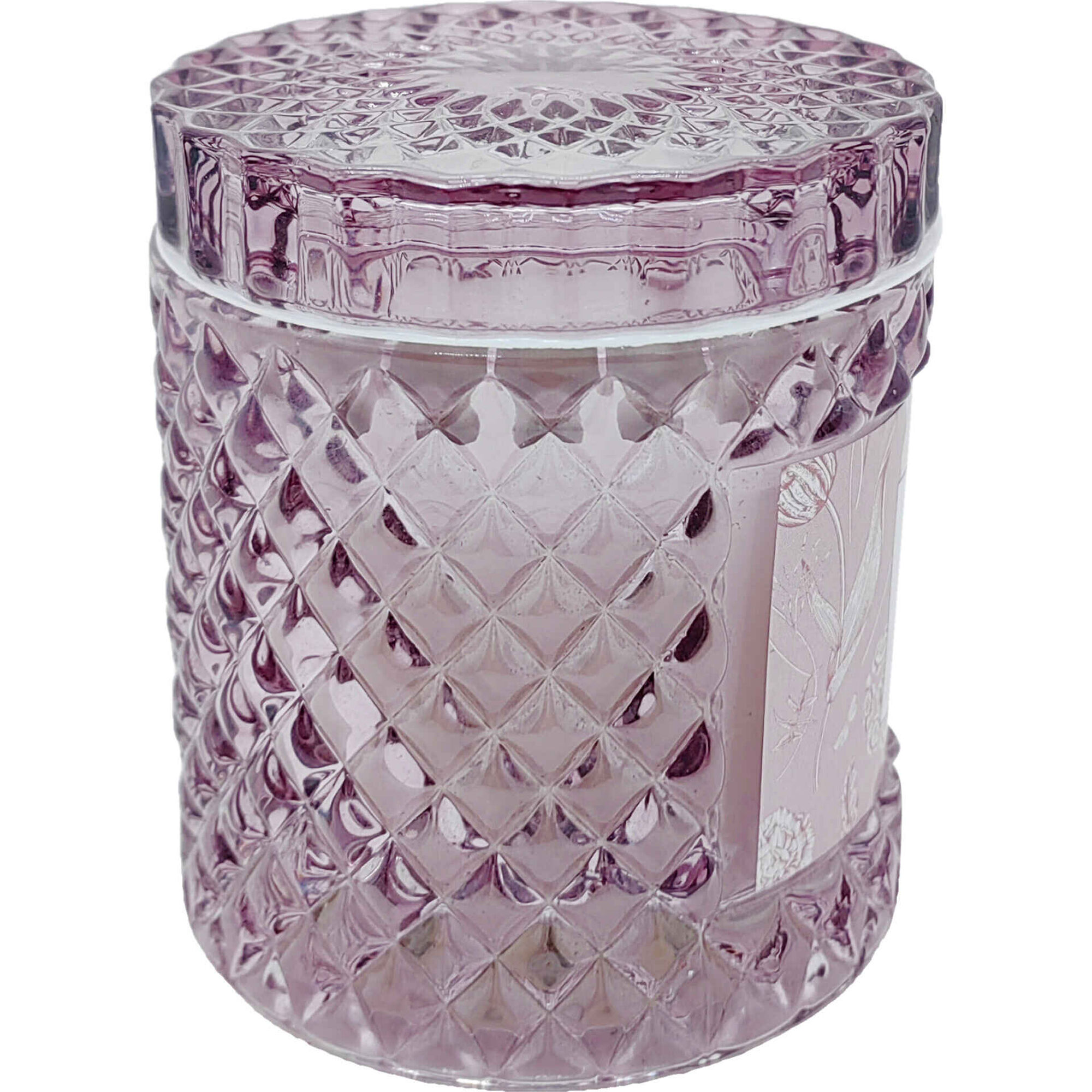 Vela em Copo Vidro com Tampa 190g Malva