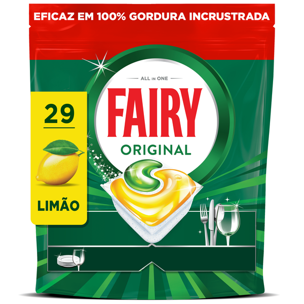 Detergente Máquina Loiça Pastilhas Tudo em 1 Limão Fairy