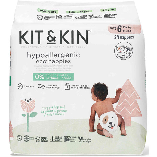Fraldas Ecológicas 14+kg T6 Kit&Kin