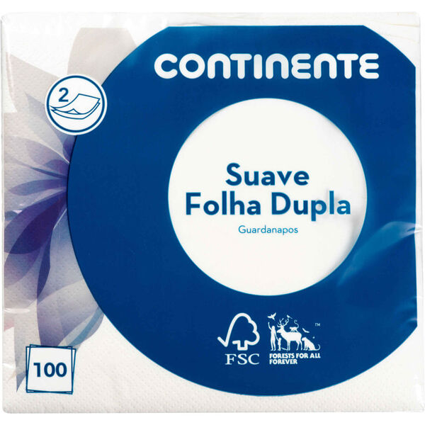 Guardanapos 2 Folhas Branco Continente