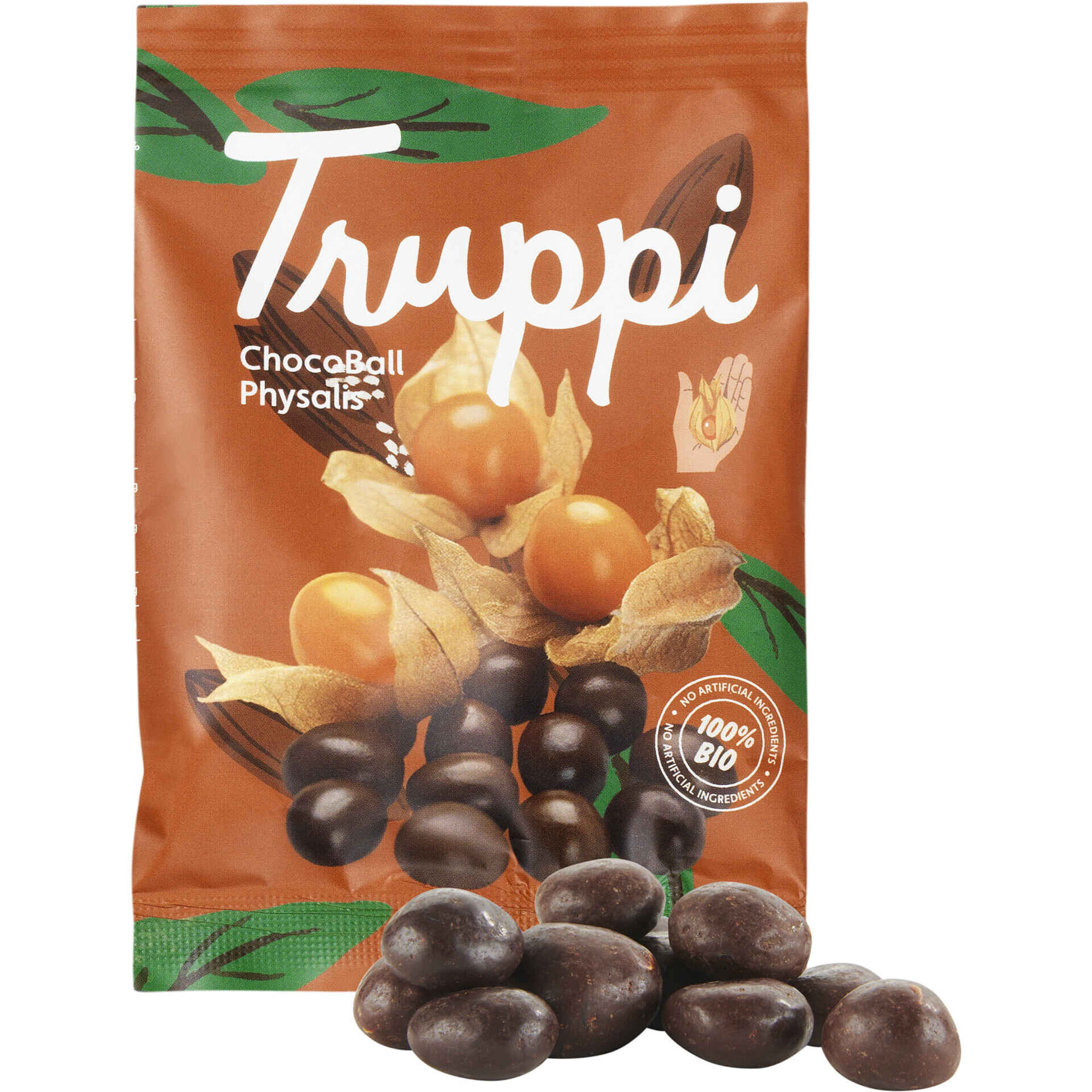 Fis&aacute;lis Semi-Desidratado com Chocolate Biol&oacute;gico Truppi