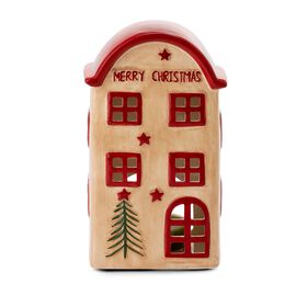 Casa Cer&acirc;mica 22cm Feliz Natal Kasa