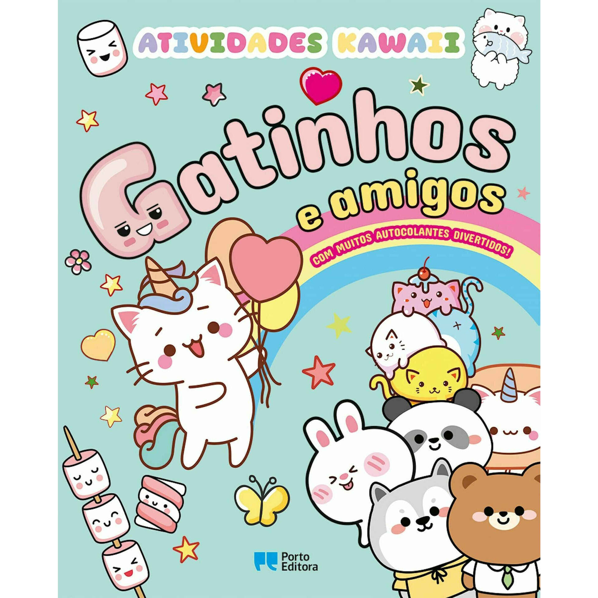 Gatinhos e Amigos - Atividades Kawaii com Autocolantes