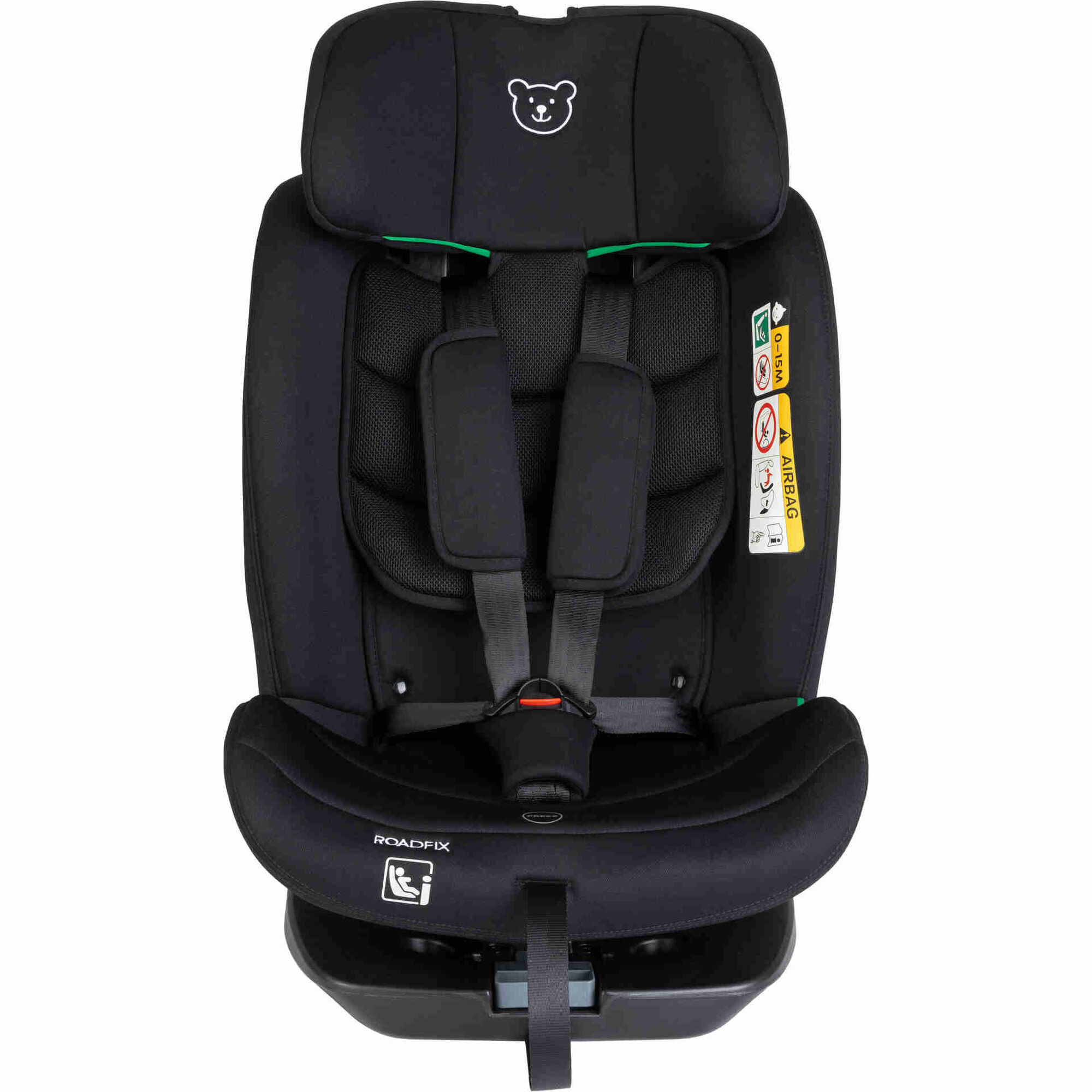 Cadeira Auto I-Size 40-150cm Preta Roadfix Happy Bear