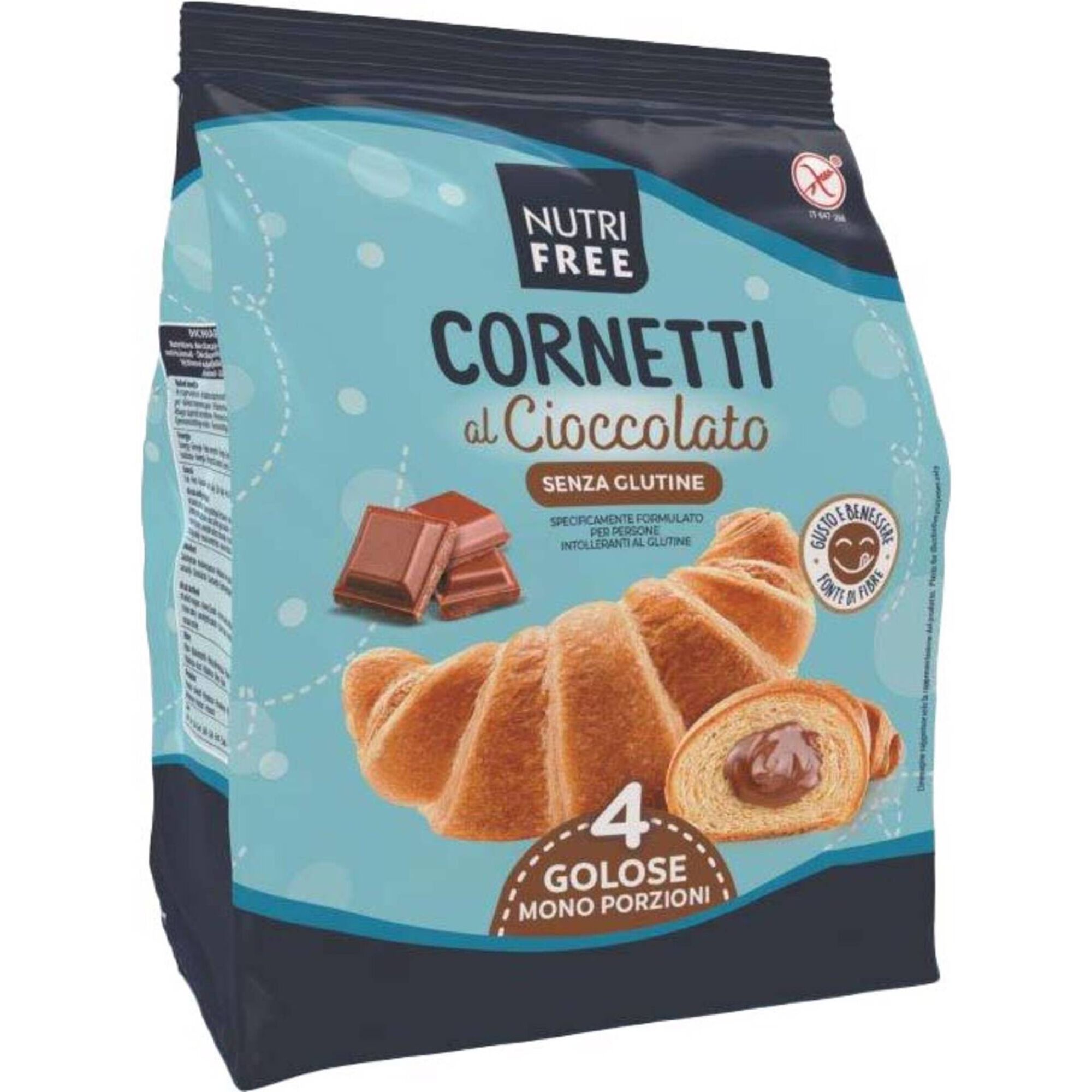 Croissant Cornetti com Chocolate sem Gl&uacute;ten Nutrifree