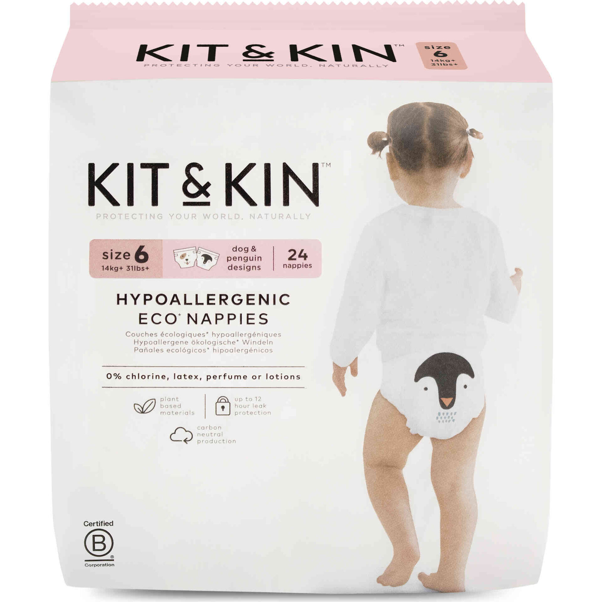 Fraldas Ecol&oacute;gicas 14+kg T6 Kit&Kin
