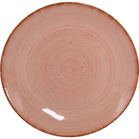 Prato Raso 27cm Hand Painting Rosa Warm Boho Prato Raso 27cm Hand Painting Rosa Warm Boho