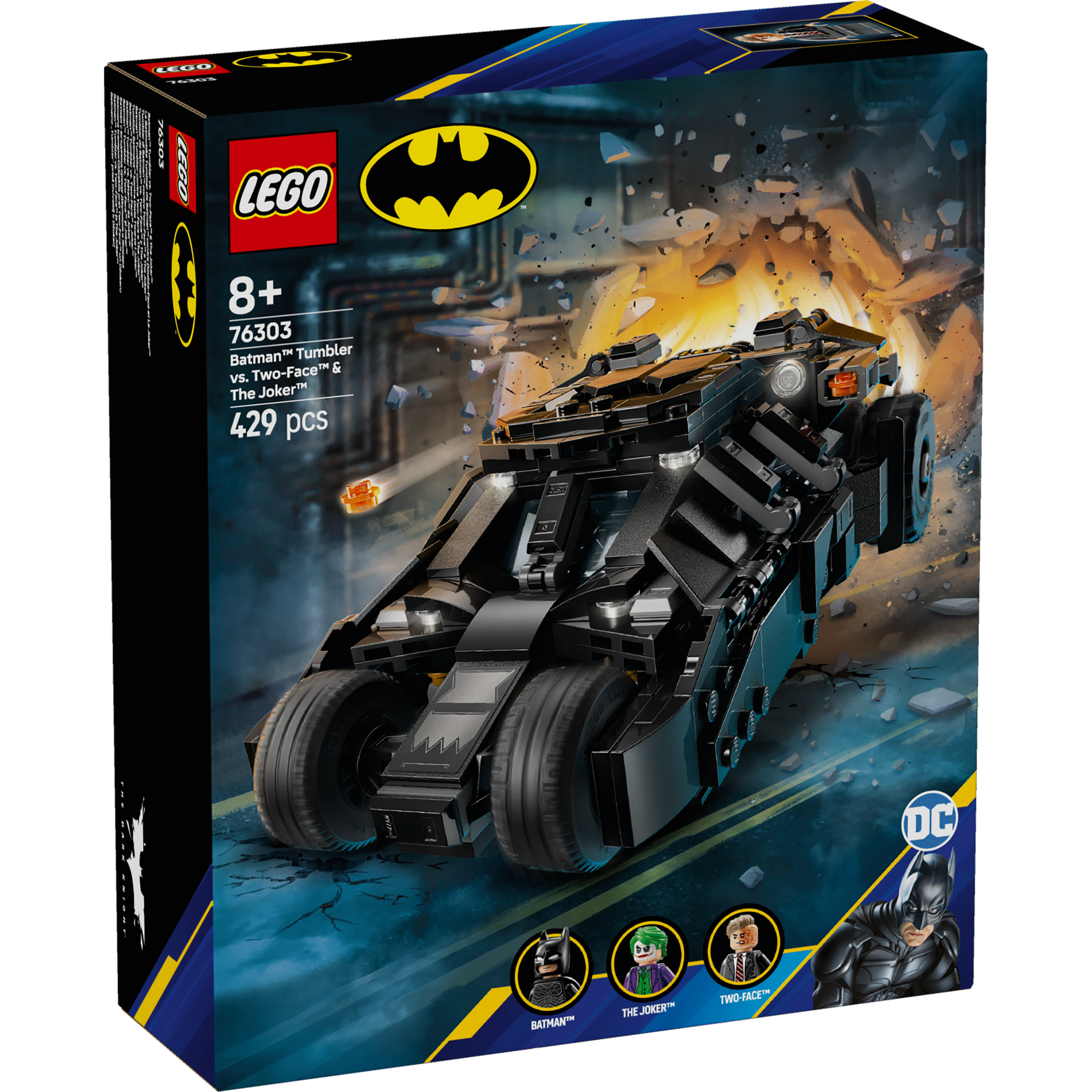 Batman Tumbler contra Two-Face e The Joker - 76303