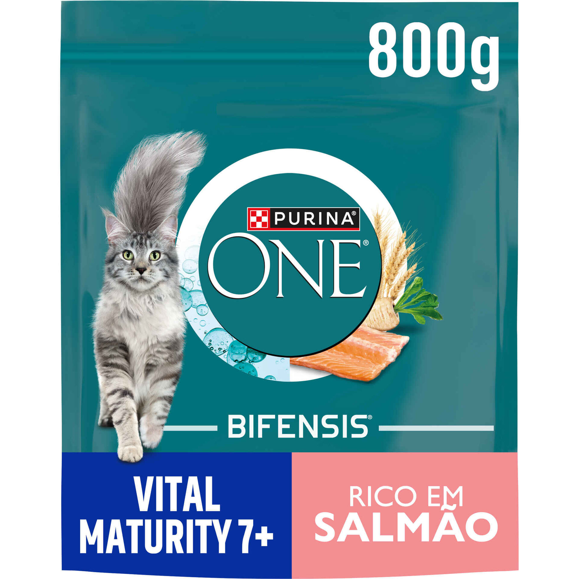 Ra&ccedil;&atilde;o para Gato S&eacute;nior Vital Maturity Salm&atilde;o Purina One