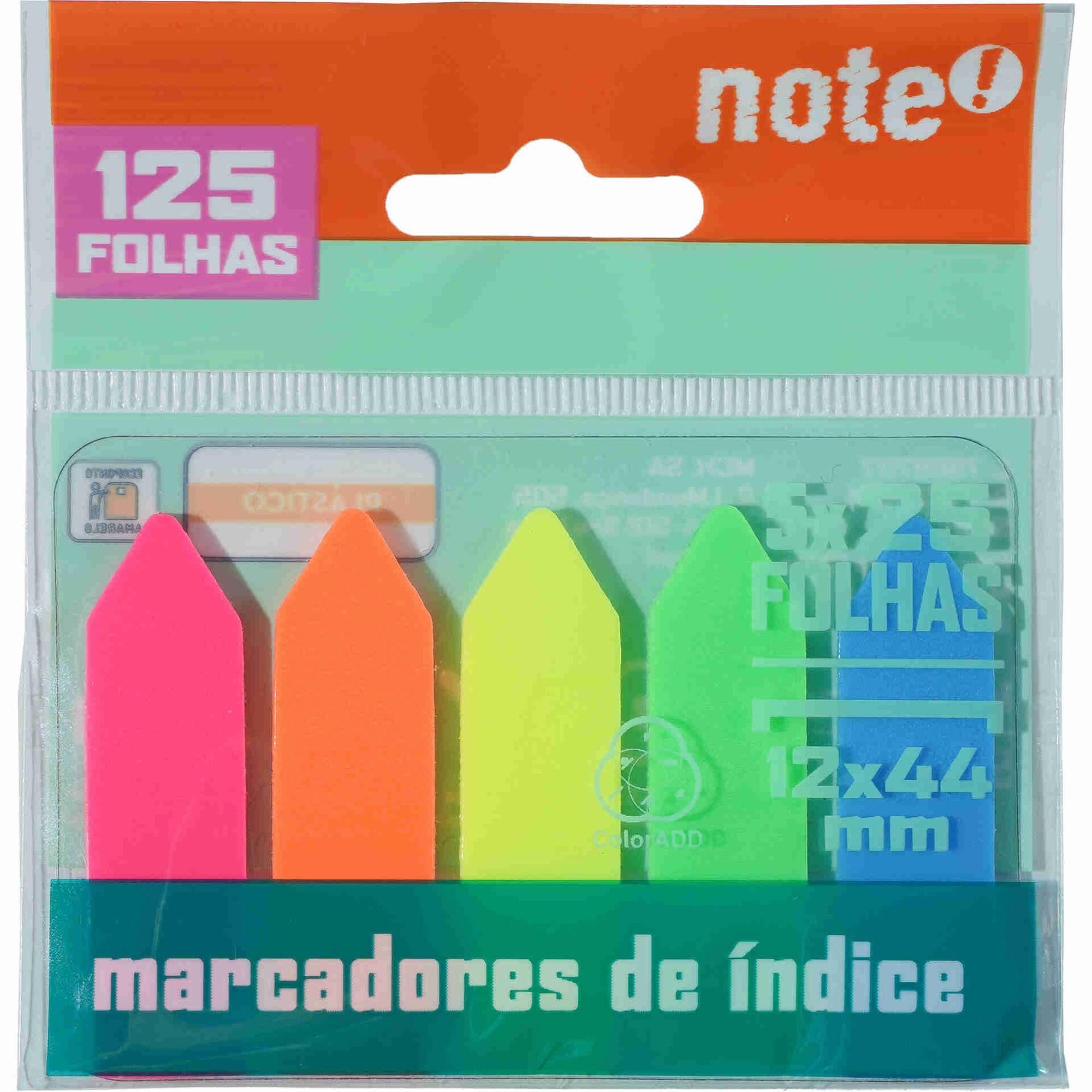 Sinalizadores 5x25 Folhas Multicor Note!
