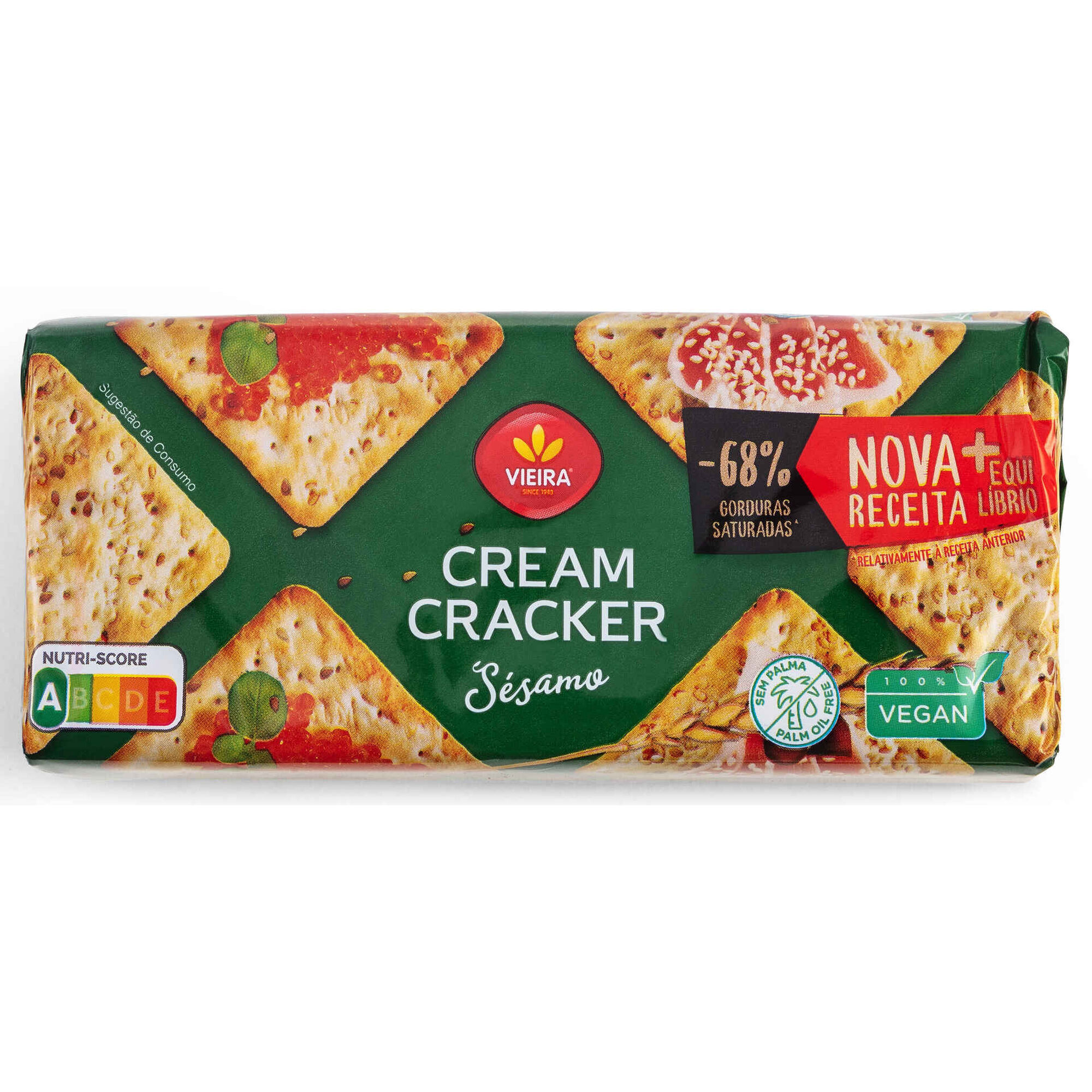 Bolachas Cream Cracker de Sésamo