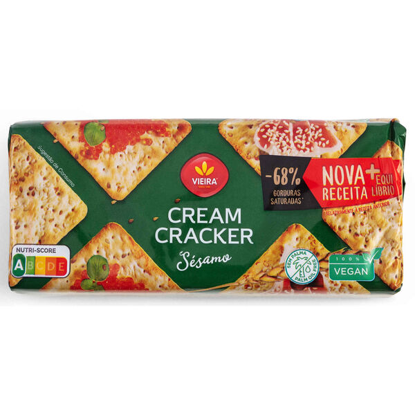 Bolachas Cream Cracker de Sésamo Vieira