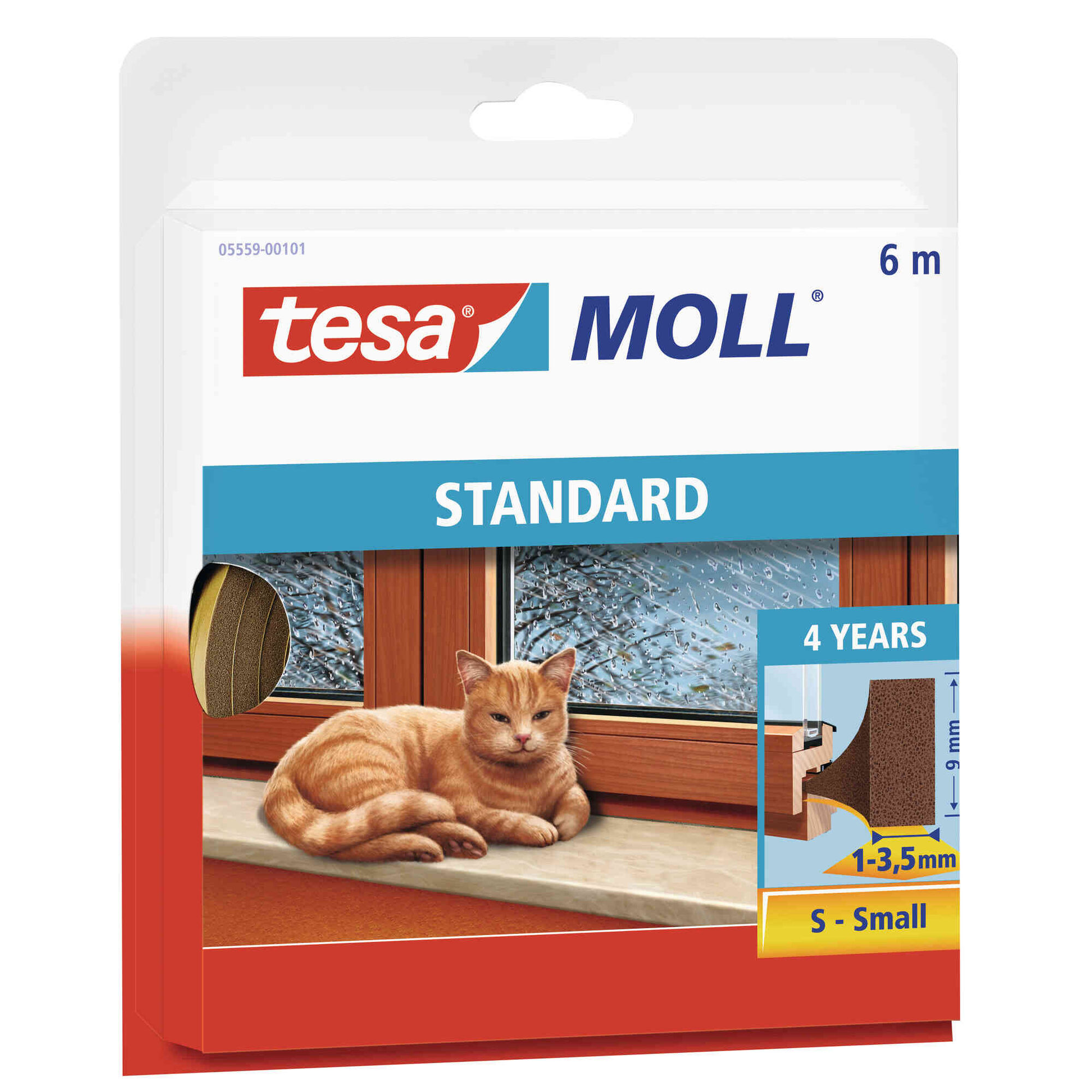 Fita Calafetar Portas e Janelas 6m x 9mm Castanha