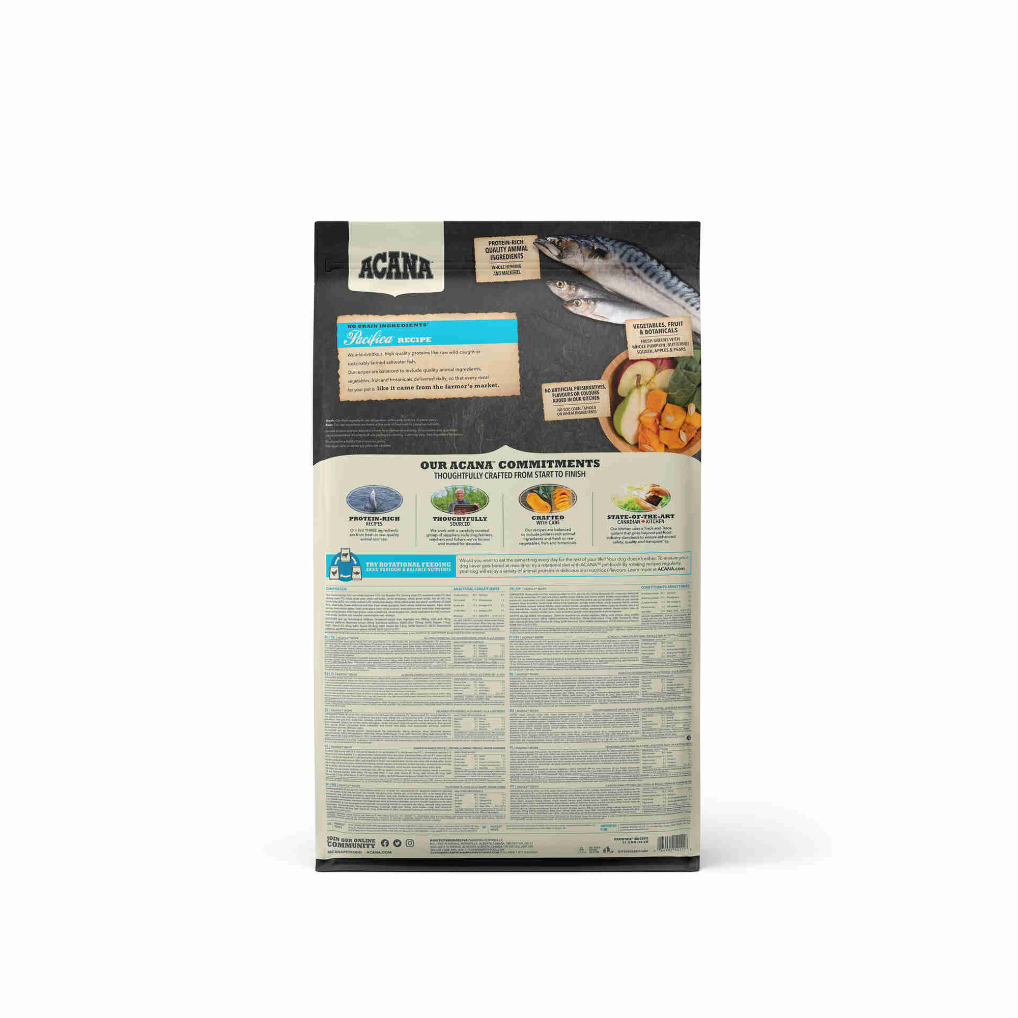 Ra&ccedil;&atilde;o para C&atilde;o Highest Protein Pacifica Recipe Acana