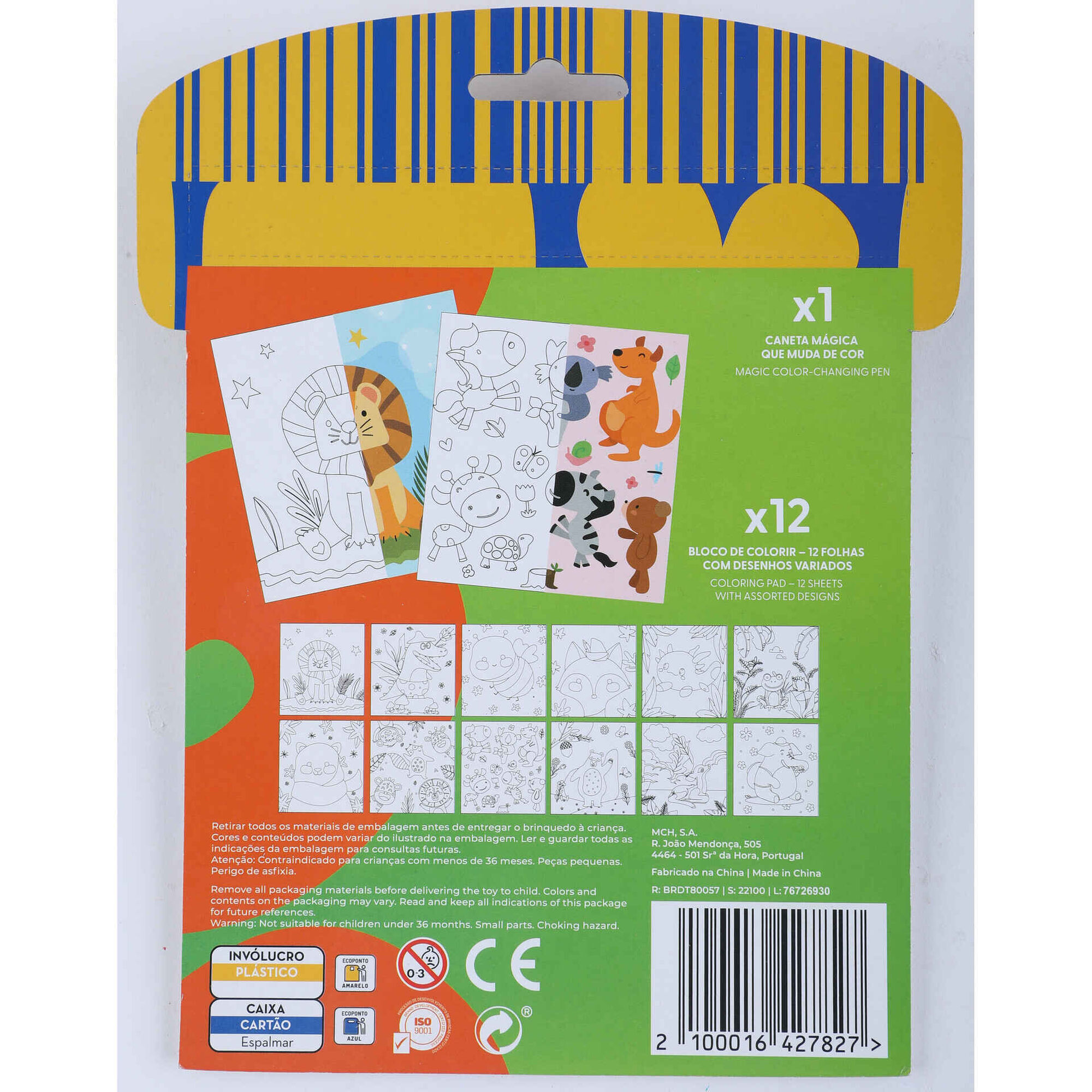 Kit Bloco de Colorir com Caneta M&aacute;gica (v&aacute;rios modelos)