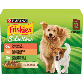 Comida H&uacute;mida para C&atilde;o Adulto Gelatina Mix Carnes Purina Friskies