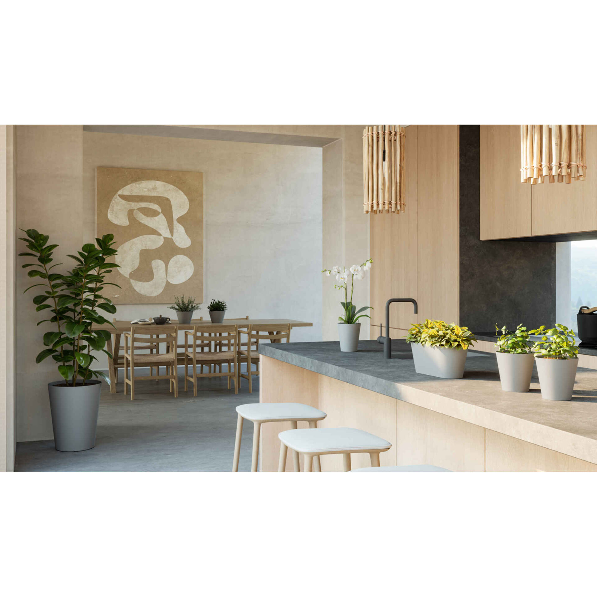 Vaso Redondo Plástico 12,5cm Branco