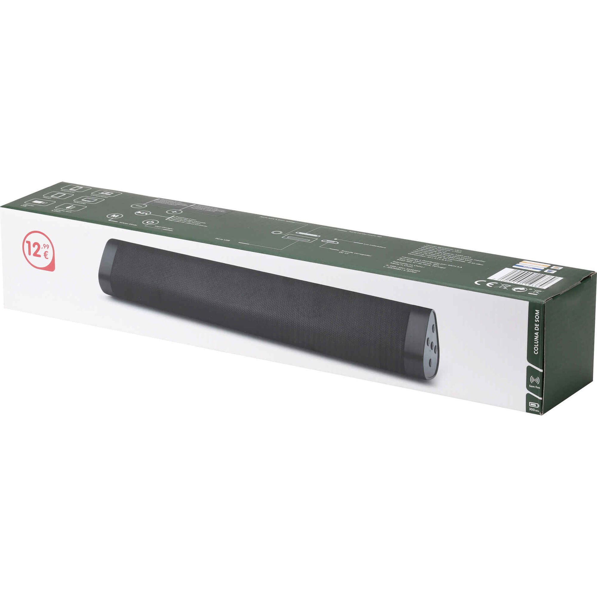 Coluna de Som sem Fios Bluetooth 5W