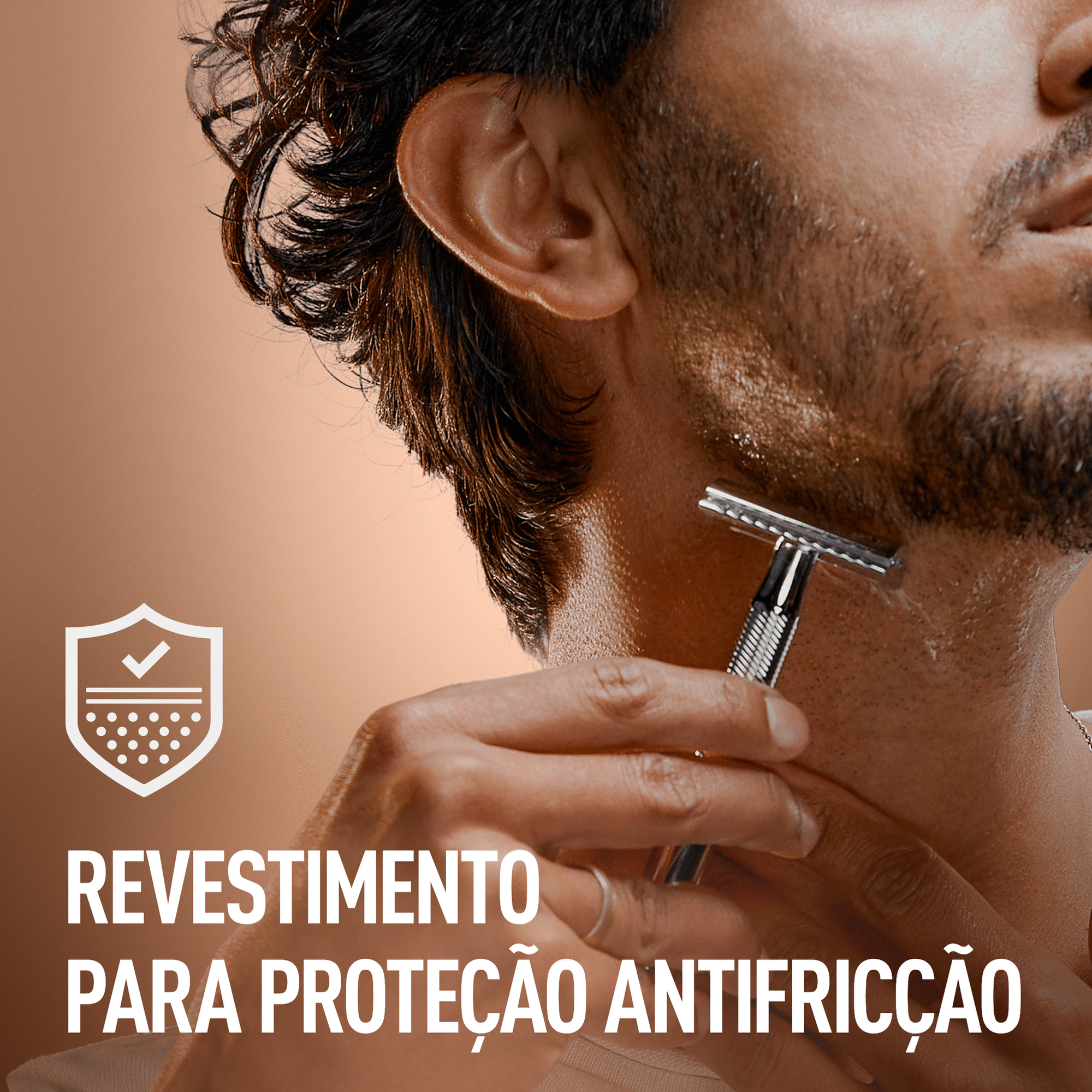 Máquina de Barbear King C. Duplo Gume e 5 Recargas