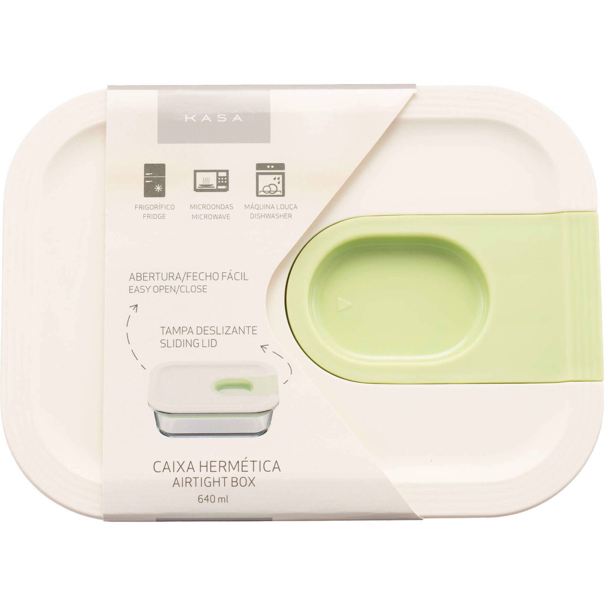 Caixa Herm&eacute;tica 640ml Easyglide Kasa