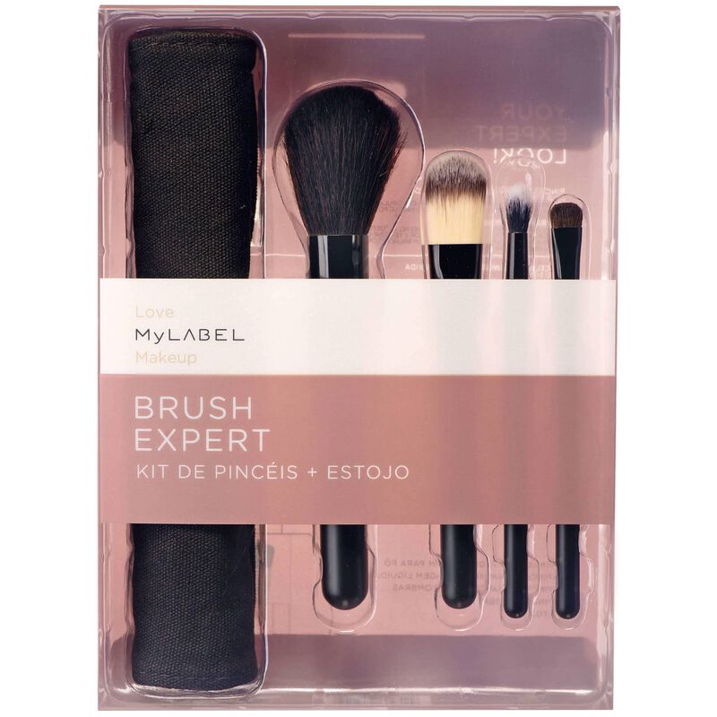 Kit Pincéis de Maquilhagem e Estojo MyLabel