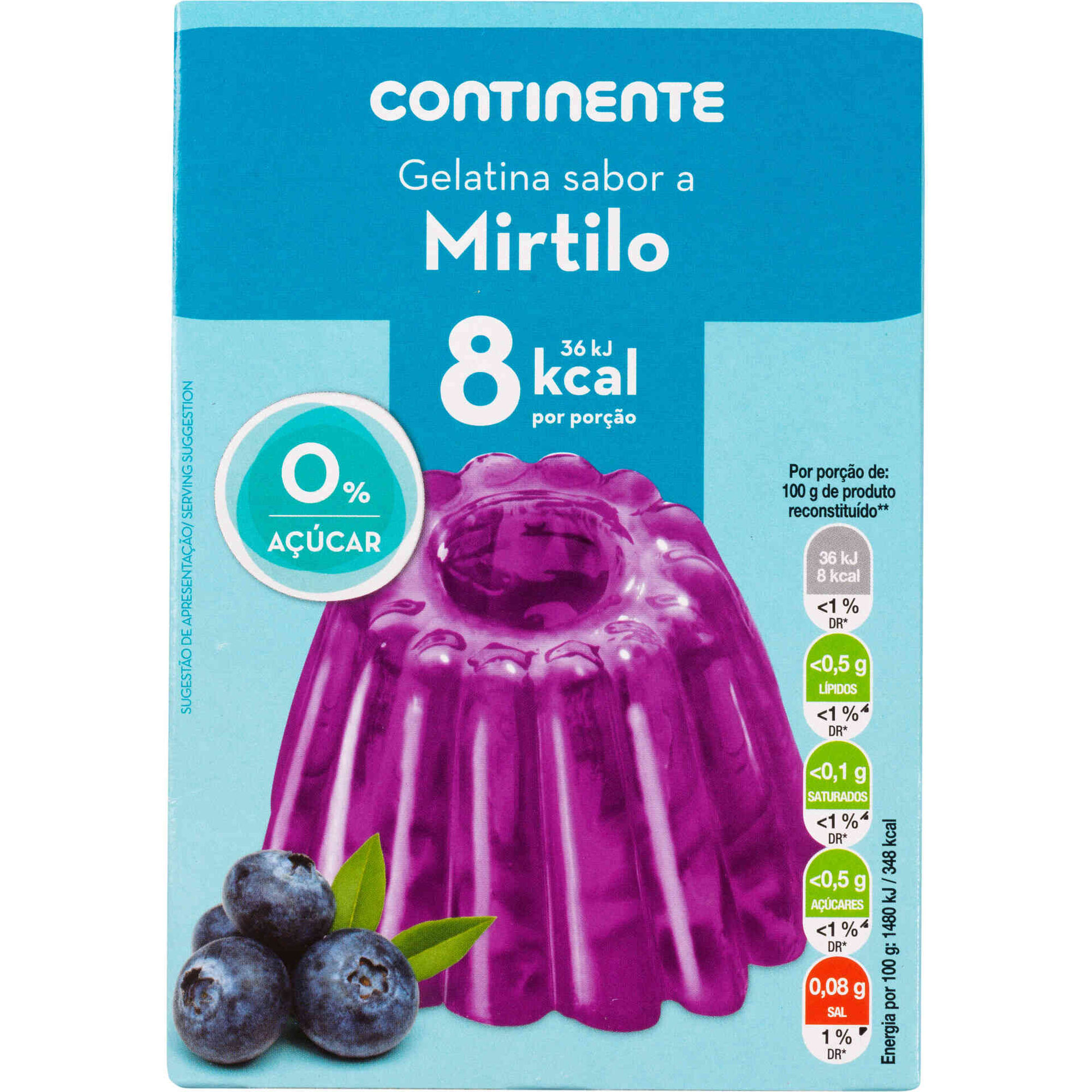 Gelatina em Pó Mirtilo sem Açúcar
