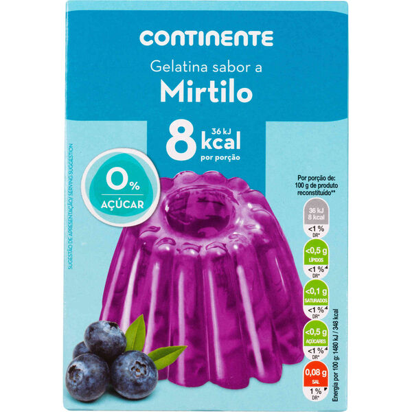 Gelatina em Pó Mirtilo sem Açúcar Continente