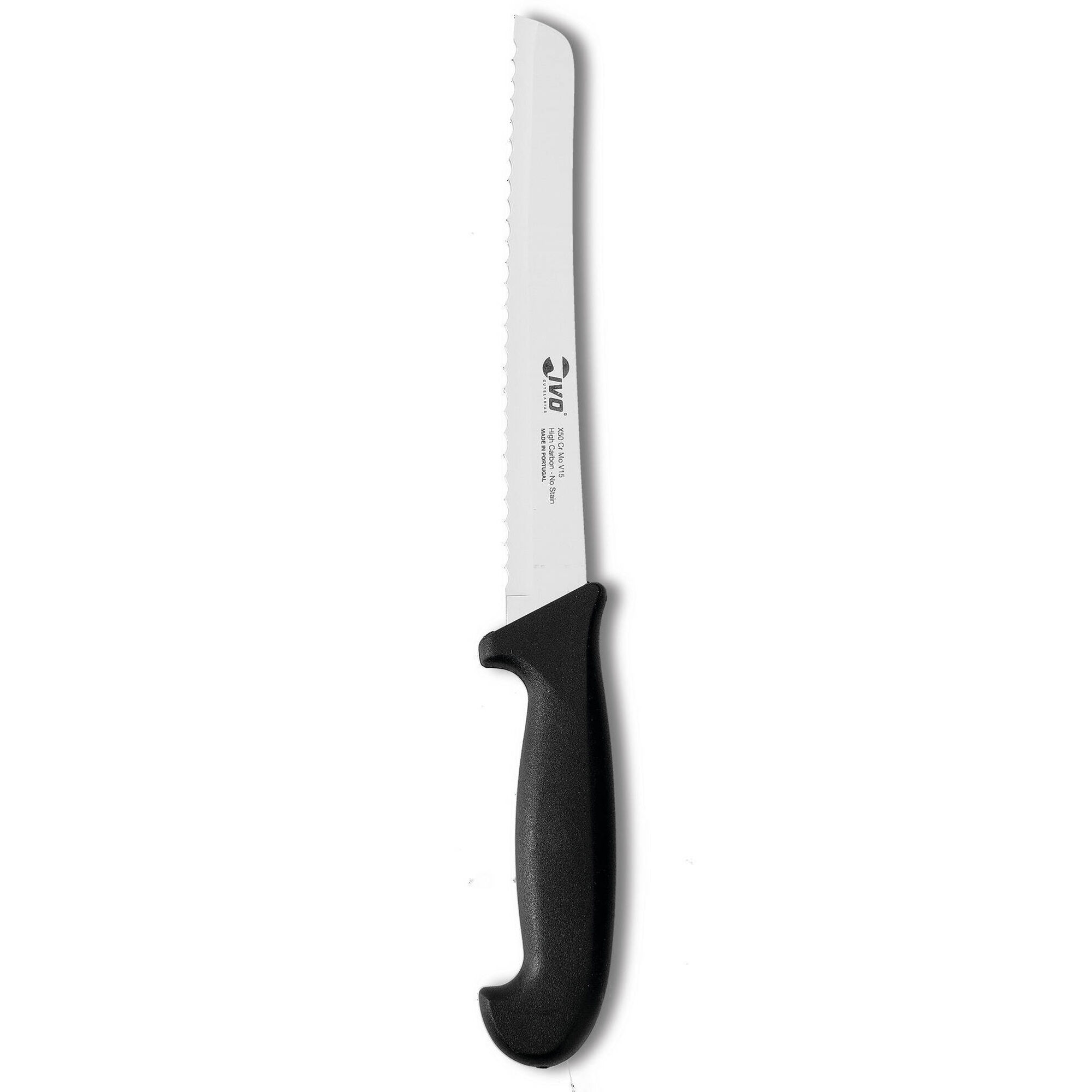 Faca Pão 20cm Cabo Plástico Preto Essencial