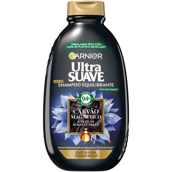 Champô Carvão Garnier Ultra Suave