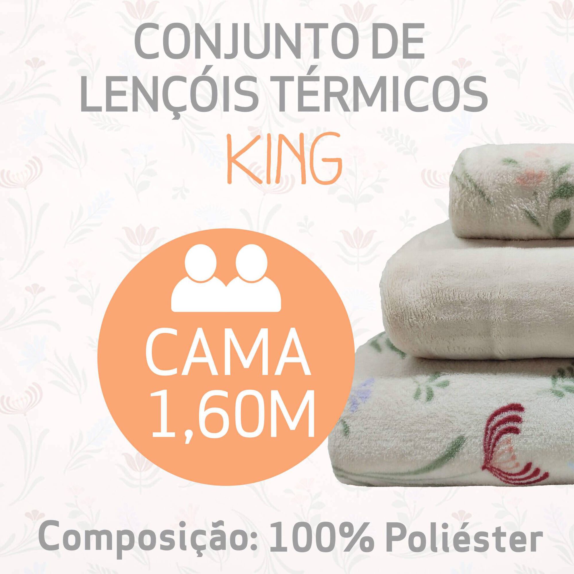 Conjunto Lençóis Coral Flores Plantópia