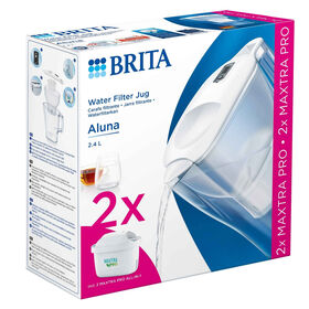 Conjunto Jarro de Filtrar 2,4L Aluna Branco e 2 Filtros Maxtra Pro