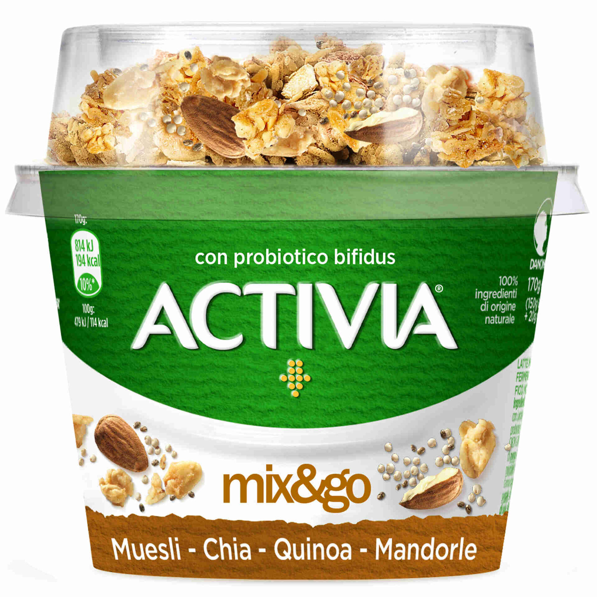Iogurte Bifidus Topper Cereais Muesli, Chia e Amêndoa