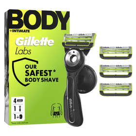 M&aacute;quina de Barbear Body + Intimate com 4 Recargas Gillette Labs