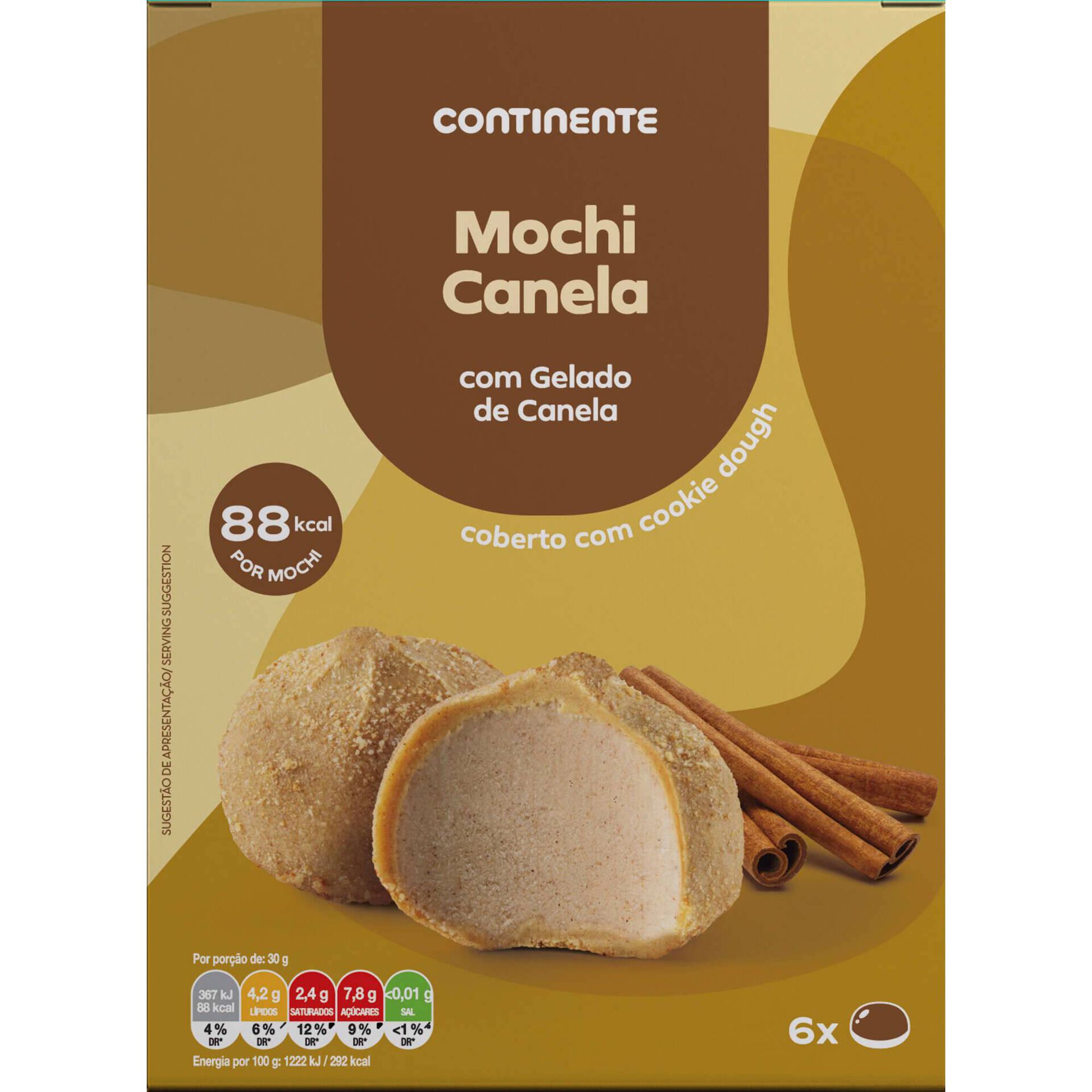 Gelado Mochi Canela Continente