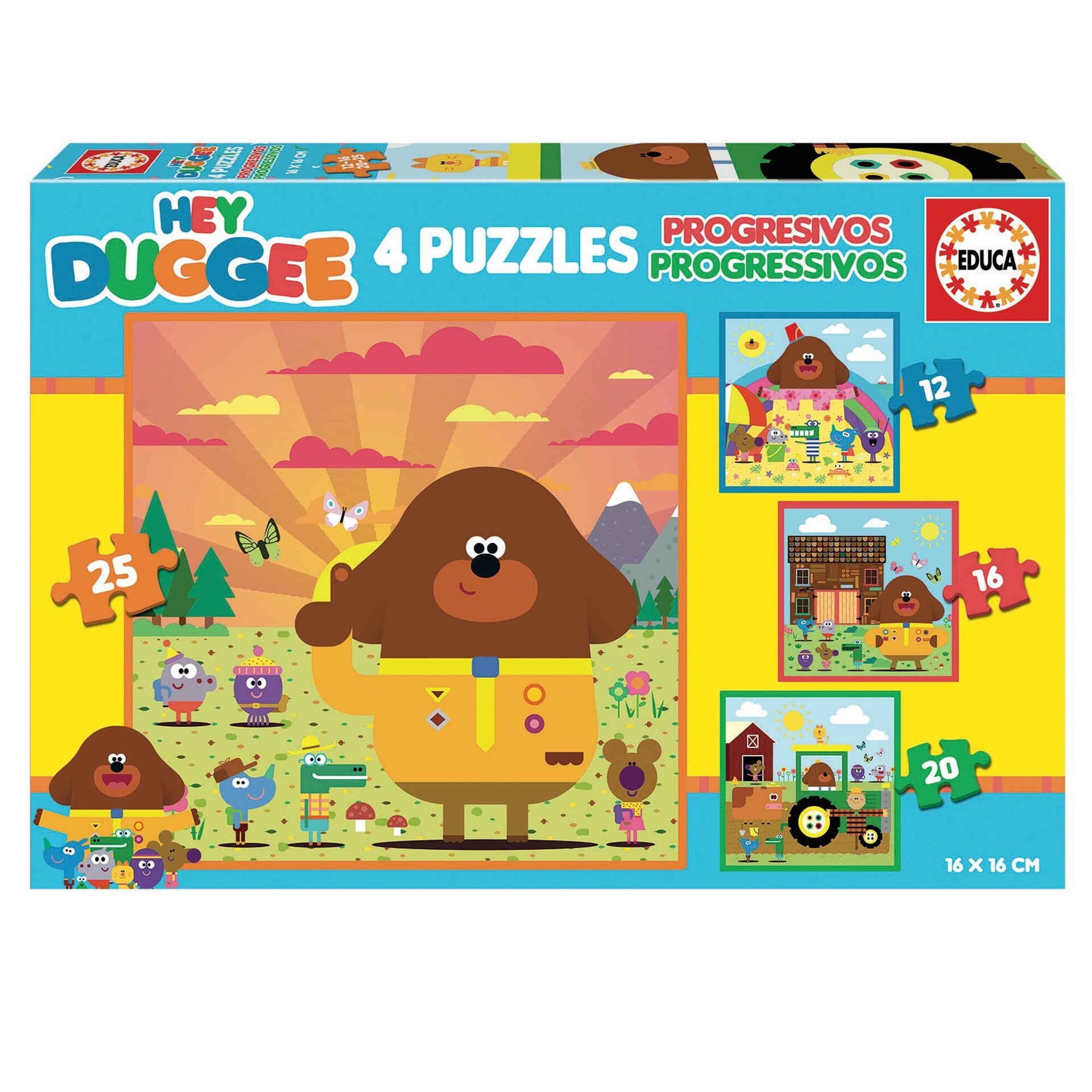 4 Puzzles Progressivos Disney 12 a 25 Pe&ccedil;as (v&aacute;rios modelos)