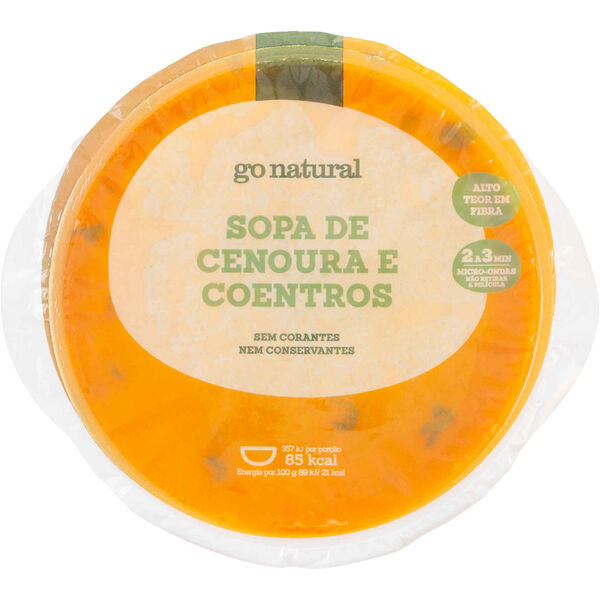 Sopa de Cenoura e Coentros Go Natural